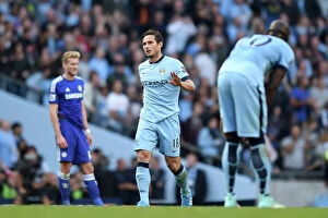Images Dated 21st September 2014: Late Drama at Etihad: Frank Lampard Scores Stunning Equalizer for Chelsea Against Manchester City