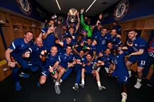 Soccer Collection: Manchester City and Chelsea Celebrate UEFA Champions League Victory: Porto 2021