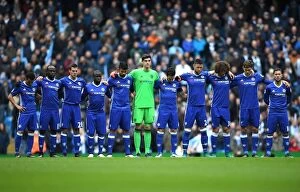 Man City Collection: Manchester City vs. Chelsea: Premier League Honors Chapecoense with Silent Tribute