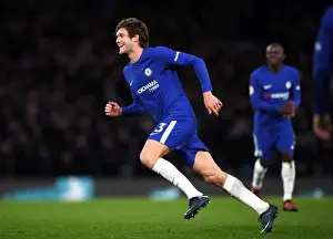 Marcos Alonso Scores First Goal: Chelsea's Victory Against Southampton in the Premier League at Stamford Bridge