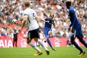 Images Dated 20th August 2017: Marcos Alonso Scores the Opener: Chelsea Defeats Tottenham in Premier League Showdown