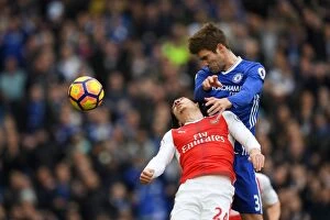 Club Soccer Collection: Marcos Alonso Scores the Opener: Chelsea vs. Arsenal, Premier League, Stamford Bridge, London, 2017