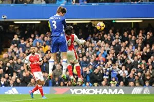 Club Soccer Collection: Marcos Alonso Scores Opening Goal: Chelsea vs Arsenal, Premier League, Stamford Bridge