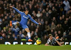 Images Dated 8th February 2014: Mohamed Salah in Action: Chelsea vs Newcastle United, Barclays Premier League