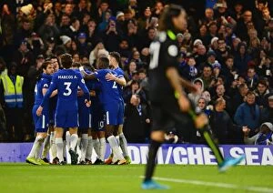 Images Dated 26th December 2017: Morata Scores First: Chelsea vs. Brighton, Premier League, Stamford Bridge