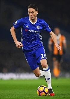Images Dated 22nd January 2017: Nemanja Matic: In Action at Chelsea's Stamford Bridge vs. Hull City, Premier League