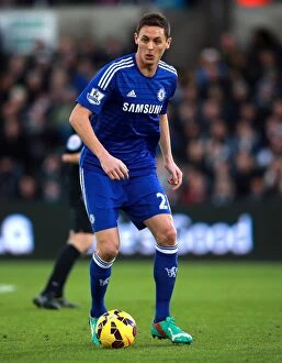 Images Dated 17th January 2015: Nemanja Matic in Action: Swansea City vs. Chelsea (17th January 2015) - Premier League