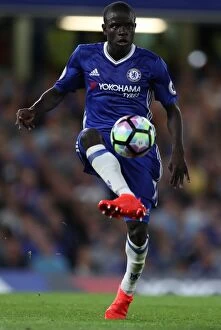 Images Dated 15th August 2016: N'Golo Kante in Action: Chelsea vs. West Ham United - Premier League Battle at Stamford Bridge