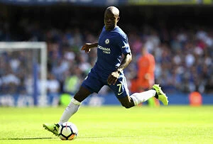 Images Dated 27th August 2017: N'Golo Kante in Action: Chelsea vs Everton, Premier League, Stamford Bridge