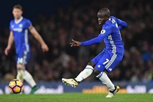 Images Dated 26th November 2016: N'Golo Kante Ignites Rivalry: Chelsea vs. Tottenham at Stamford Bridge