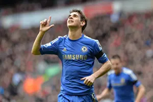 Liverpool V Chelsea 21st April 2013 Prints: Oscar's Header: Chelsea Kicks Off Scoring Against Liverpool (April 21, 2013)
