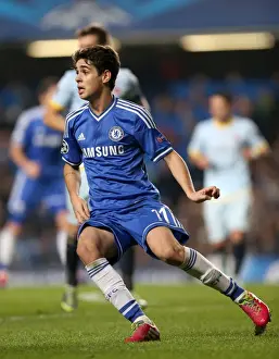 European Matches 2013-2014 Season Prints: Oscar's Stamford Bridge Debut: Chelsea vs Steaua Bucharest in the Champions League (11th December 2013)