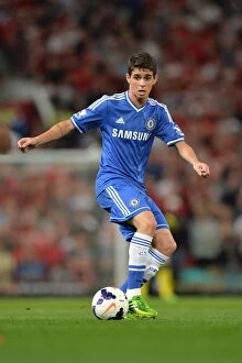 Images Dated 26th August 2013: Oscar's Standout Performance: Manchester United vs. Chelsea (26th August 2013) - Old Trafford
