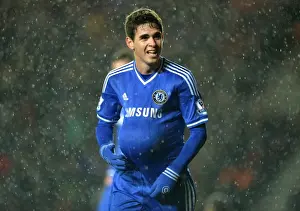 Oscar's Triple: Chelsea Star's Euphoric Celebration of His Hat-Trick Against Southampton (1st January 2014, Barclays Premier League)