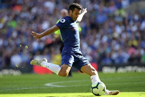 Bournmouth Home Collection: Pedro in Action: Chelsea vs. Bournemouth, Premier League 2018, Stamford Bridge