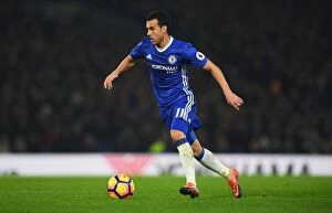 Images Dated 22nd January 2017: Pedro in Action: Chelsea vs Hull City, Premier League