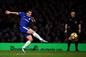 Home Collection: Pedro in Action: Chelsea vs Stoke City, Premier League at Stamford Bridge