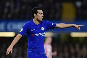 Images Dated 30th December 2017: Pedro's Emotional Reaction: Chelsea vs Stoke City, Premier League, Stamford Bridge