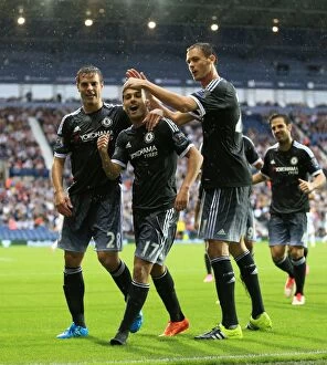 Images Dated 23rd August 2015: Pedro's Premier League Debut Goal: Chelsea vs. West Bromwich Albion (August 2015)