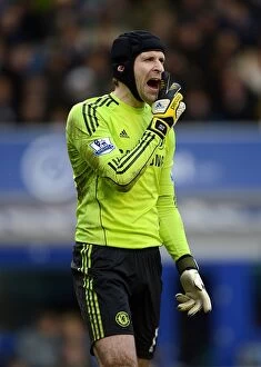 Images Dated 30th December 2012: Petr Cech: A Premier League Masterclass in Goalkeeping - Everton vs. Chelsea, 2012