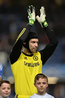 European Matches 2013-2014 Season Prints: Petr Cech's Intense Focus Before Chelsea's UEFA Champions League Showdown Against Schalke 04 (November 6)