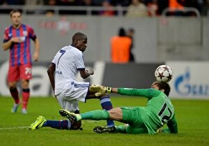Images Dated 1st October 2013: Ramires Strikes First: Chelsea Takes the Lead Against Steaua Bucharest in UEFA Champions League
