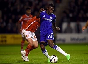 Images Dated 23rd September 2015: Ramires vs. O'Connor: Intense Clash Between Walsall and Chelsea Players in Capital One Cup Third