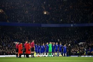 Images Dated 5th November 2016: Remembrance Day Tribute: Premier League - Chelsea vs. Everton - Players Honor with Silence at