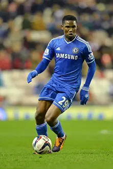 Samuel Eto'o in Action: Chelsea's Thrilling Quarterfinal Battle at Sunderland, December 2013