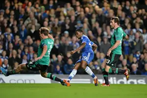 European Matches 2013-2014 Season Prints: Samuel Eto'o Scores His Second Goal Against Schalke 04 in the UEFA Champions League (6th November 2013)