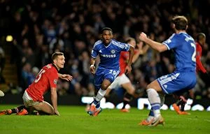 Images Dated 19th January 2014: Samuel Eto'o's Double Strike: Chelsea's Glory Against Manchester United (19th January 2014)