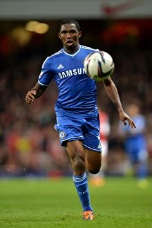 Arsenal v Chelsea 29th October 2013 Collection: Samuel Eto'o's Leading Role: Chelsea Triumphs over Arsenal in Capital One Cup Fourth Round