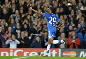 European Matches 2013-2014 Season Prints: Samuel Eto'o's Thrilling First Goal for Chelsea against Schalke in 2013 Champions League