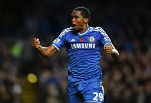 Images Dated 9th November 2013: Samuel Eto'o's Thrilling First Goal for Chelsea Against West Bromwich Albion (Nov. 9, 2013)