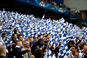 European Matches 2013-2014 Season Prints: A Sea of Blue: Chelsea FC's Epic Semi-Final Battle against Atletico Madrid