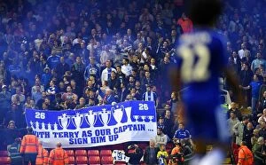Images Dated 11th May 2016: A Sea of Blue: John Terry Tribute - Chelsea Fans United at Anfield (Premier League 2015-16)