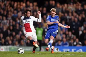 European Matches 2013-2014 Season Prints: Soccer - UEFA Champions League - Quarter Final - Second Leg - Chelsea v Paris Saint-Germain - Stamford Bridge