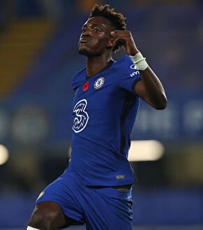 07.11.20 - Chelsea v Sheffield United (Home) Collection: Tammy Abraham Scores First Goal for Chelsea Against Sheffield United in Empty Stamford Bridge