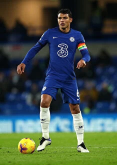 Images Dated 6th December 2020: Thiago Silva in Action: Chelsea vs Leeds United, Premier League, Stamford Bridge, London
