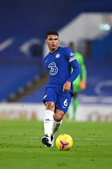 29.11.20 - Chelsea V Tottenham Hotspur (Home) Prints: Thiago Silva in Action: Premier League Showdown at Empty Stamford Bridge - Chelsea vs