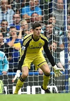 Images Dated 13th September 2014: Thibaut Courtois in Action: Chelsea FC vs Swansea City, Barclays Premier League (September 13, 2014)