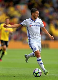 Images Dated 20th August 2016: Thrilling Moments: Eden Hazard in Action at Watford vs. Chelsea - Premier League