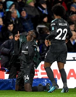 Away Collection: Tiemoue Bakayoko Scores First Goal: Chelsea's Victory at Huddersfield