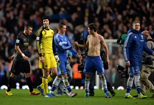 Chelsea V Manchester City 27th October 2013 Prints: Torres and Oscar: A Moment of Sportsmanship After Chelsea vs Manchester City (October 27)