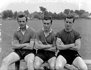 Jimmy Greaves Collection: Training Session at Chelsea: Jimmy Greaves, John Sillett, and John Compton