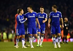Images Dated 20th January 2015: United in Determination: Hazard and Terry's Post-Match Moment of Resilience at Anfield