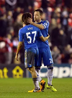 United in Victory: John Terry and Nathan Ake Celebrate Chelsea's FA Cup Fifth Round Triumph at Middlesbrough's Riverside Stadium (February 2013)