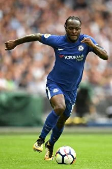 Images Dated 20th August 2017: Victor Moses in Action: Chelsea vs. Tottenham, Premier League 2017, London