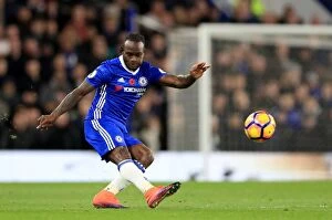 Football Soccer Full Length Collection: Victor Moses in Action: Chelsea vs Everton, Premier League, Stamford Bridge (Home)