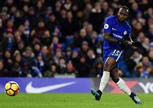 Club Soccer Collection: Victor Moses Scores Chelsea's Second Goal: Thrilling Stamford Bridge Victory vs